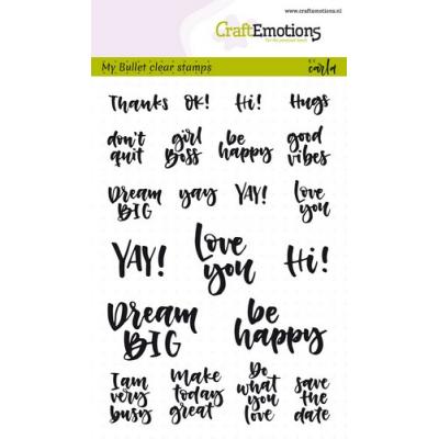 CraftEmotions Clear Stamps - Bullet Journal - Quotes